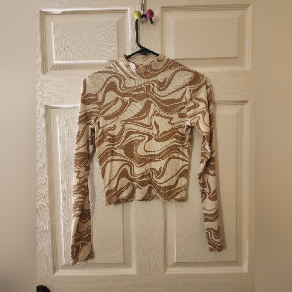 Hollister Long Sleeve Mock Neck Top